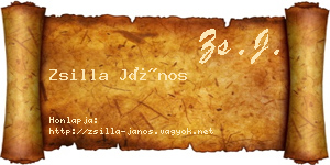 Zsilla János névjegykártya
